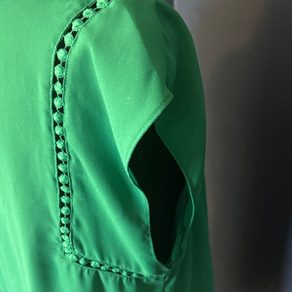 41 Hawthorn Green V-Neck Blouse - Picture 3 of 3